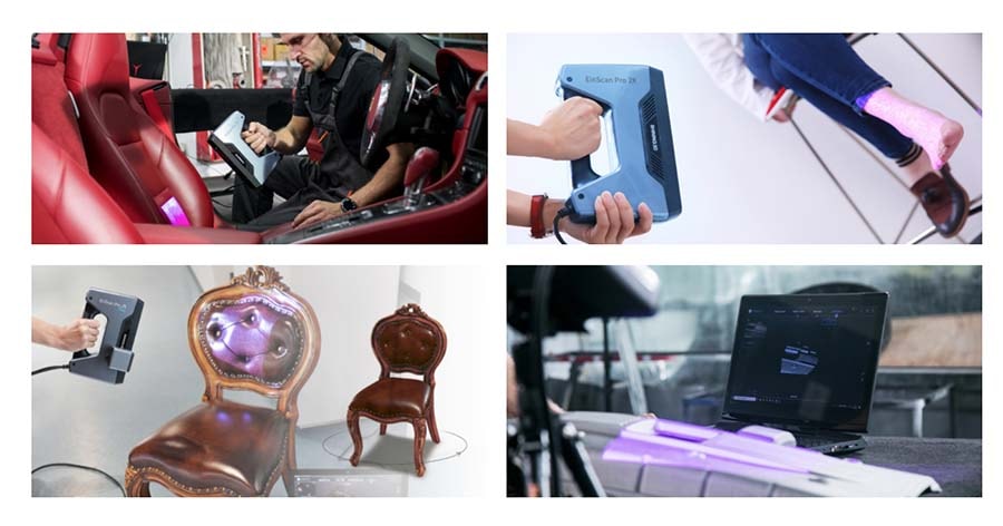 EinScan PRO 2X Applications in healthcare, dental, auto, education