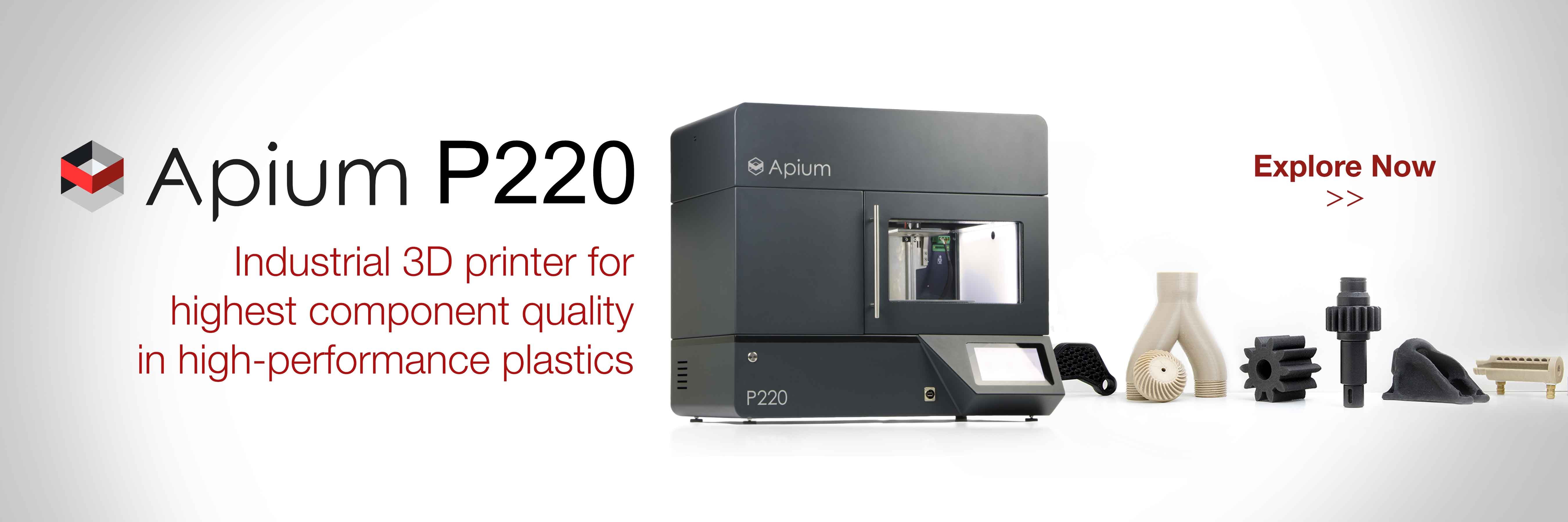 Apium P220 3D-printer til højstyrkeplast - PEEK, PEKK, PEI m.fl.