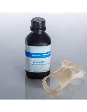 BASF Ultracur3D RG 35 Clear resin bottle and print