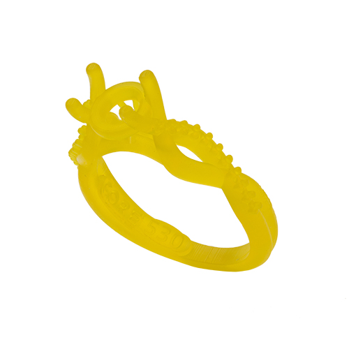 Ring printed with B9Creations Yellow castable resin