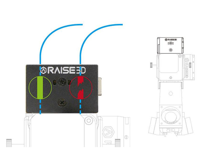 Raise3D Extruder with Filament Run-Out Sensor