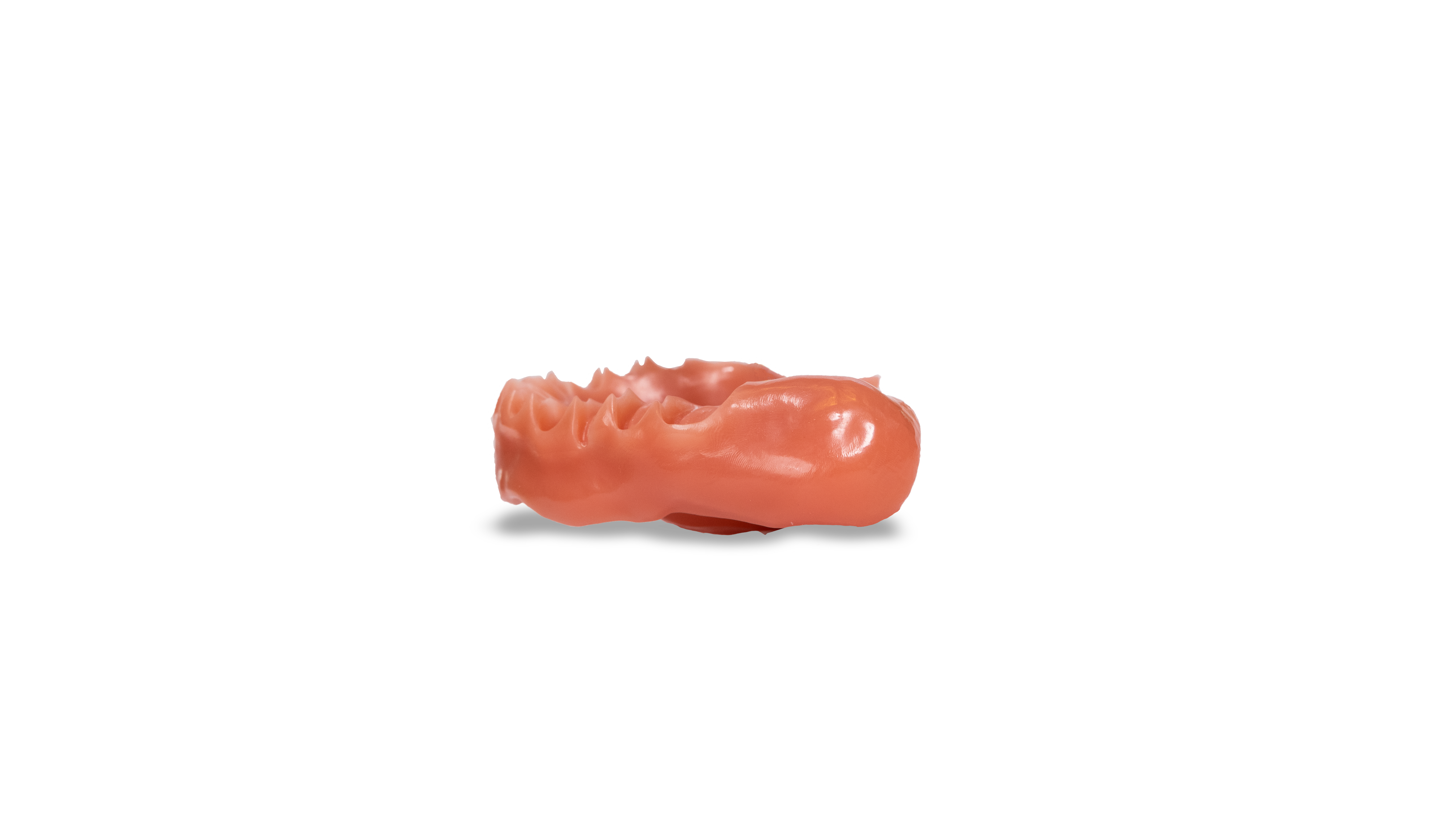 Tooth in denturetech resin